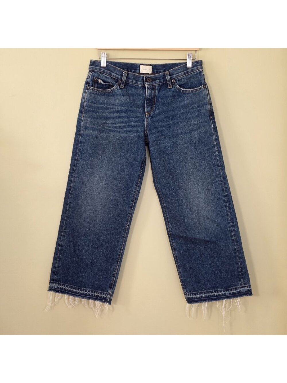 Simon Miller W003 Crop Estila Jeans 29 Japanese Denim USA Made Raw Fray Hem Boho